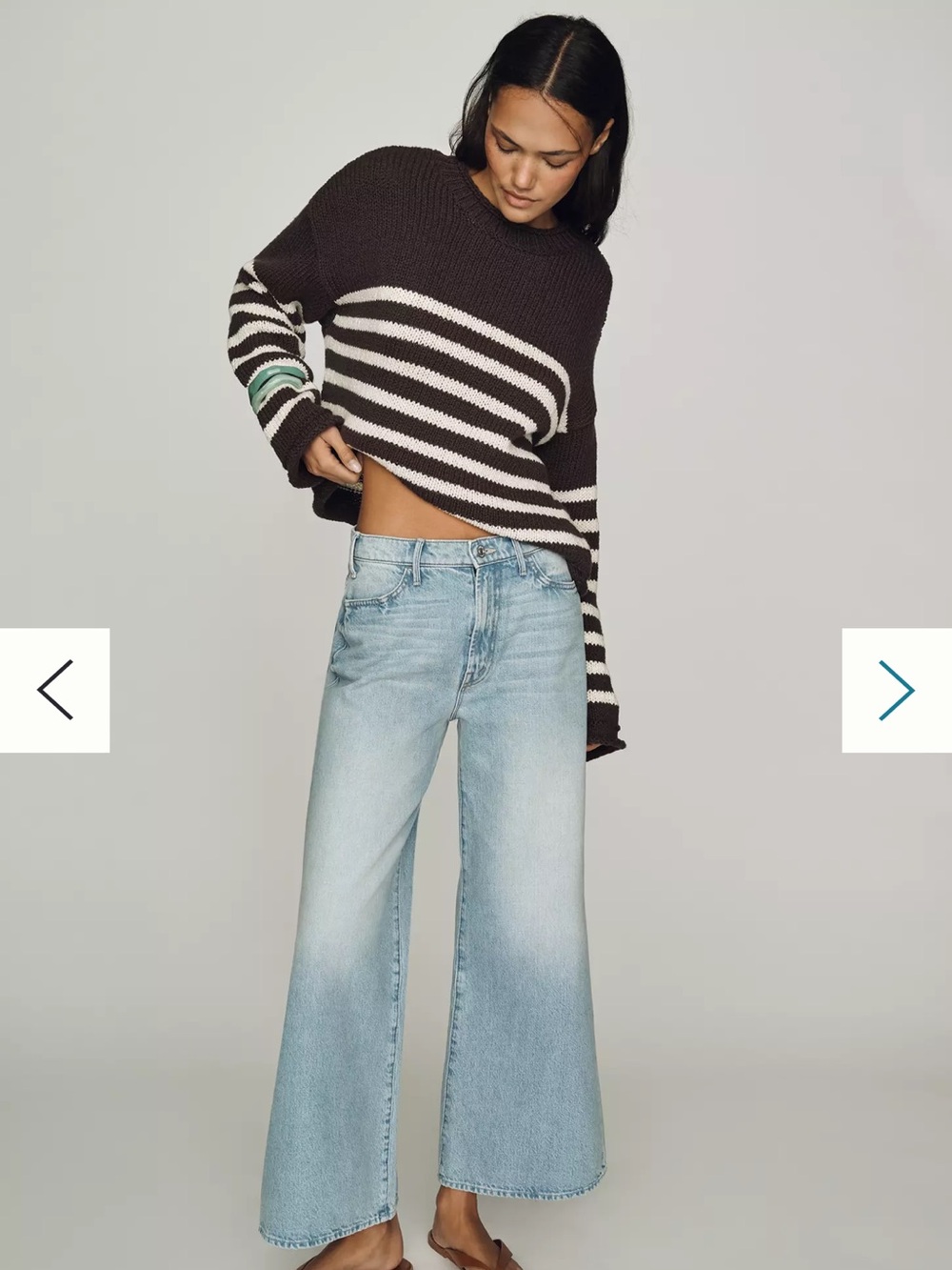 NWT🌷MOTHER Hustler Roller Ankle High-Rise Wide-Leg Jeans - Picture 3 of 15